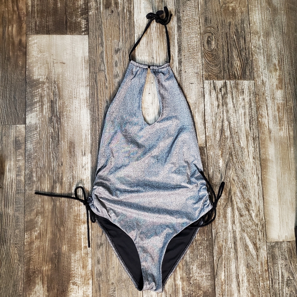 Tommy Hilfiger/Zendaya Collab One- Peice Metallic Swim Suite (Size M)